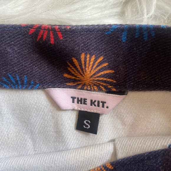 The Kit Navy Blue Whimsy Woodsie Cottagecore High Waisted Tie Cargo Skirt Size S - Picture 9 of 13